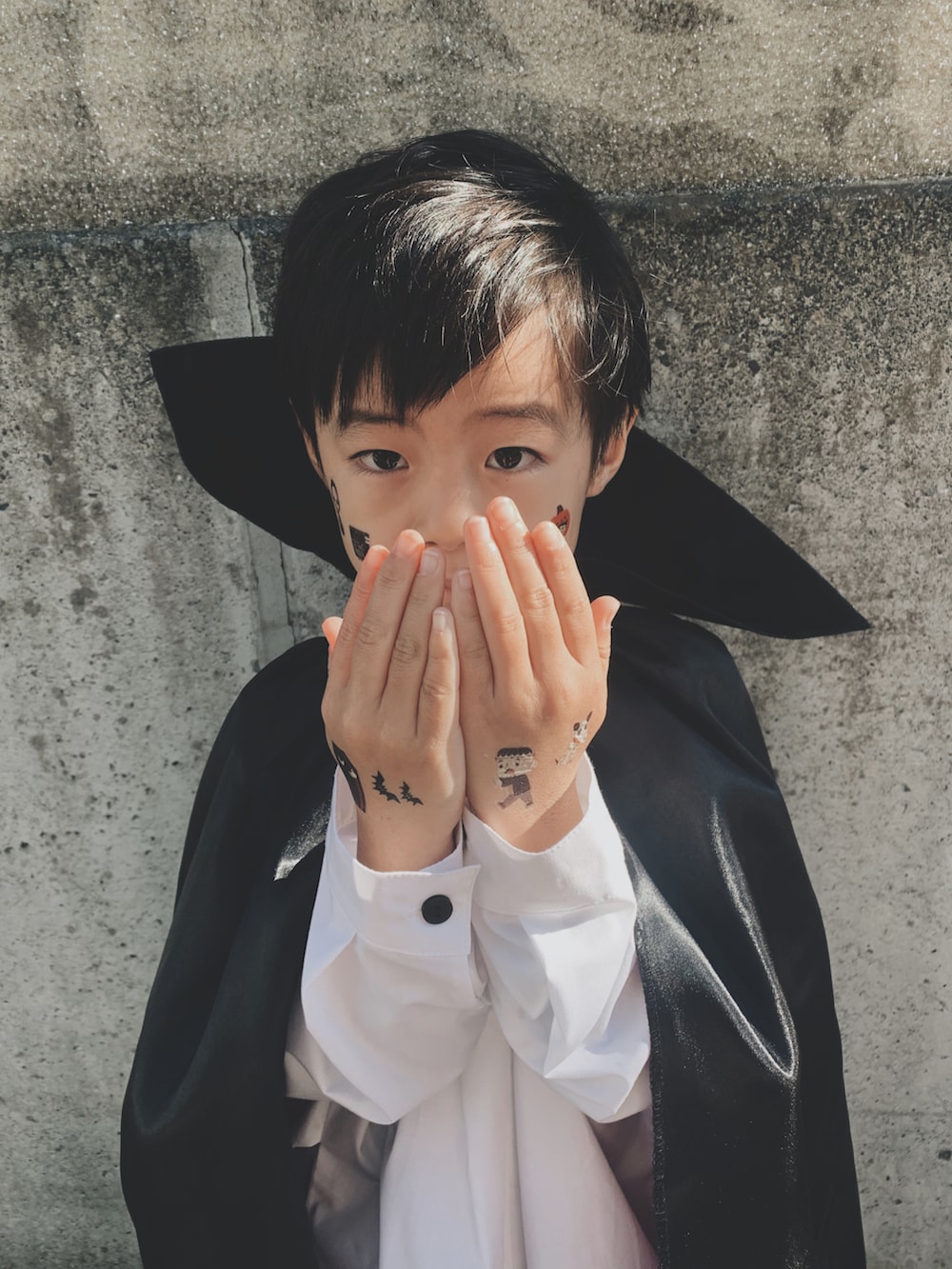「WEARハロウィン2022、キッズコーデ、キッズファッション、5歳、3歳、おんなのこ、モノトーンコーデ、おとこのこ」｜「riziereのアイテム（シャツ/ブラウス、ホワイト系）」を使った、yukiさん（レディース・154cm）の秋コーディネートの2枚目の写真