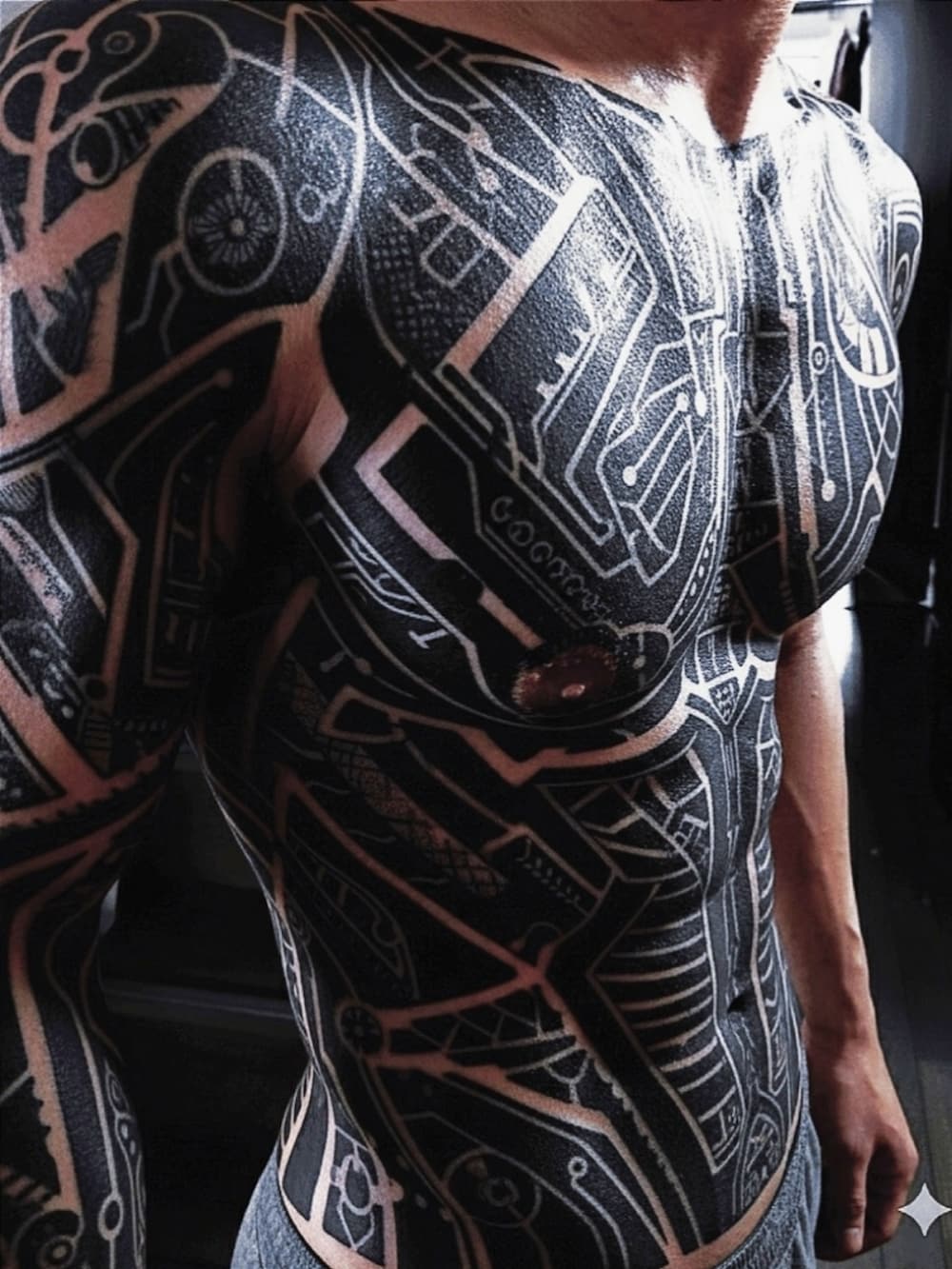 ブラック系のキャップ、シルバー系のピアス（片耳用）、シルバー系のネックレスを着用したメンズの冬コーディネートの2枚目の写真