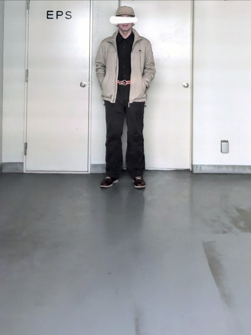 「古着MIX、ブラウン、メンズファッション、お洒落さんとつながりたい、今日のコーデ、大人カジュアル、タックイン、古着、古着コーデ、古着好きな人と繋がりたい、古着屋、ミリタリー、ミリタリージャケット、Columbia、ナイロンパンツ」｜「AAAのアイテム（モカシン/デッキシューズ、ブラウン系）」を使った、kazuhiroさん（メンズ・176cm）の秋コーディネートの2枚目の写真