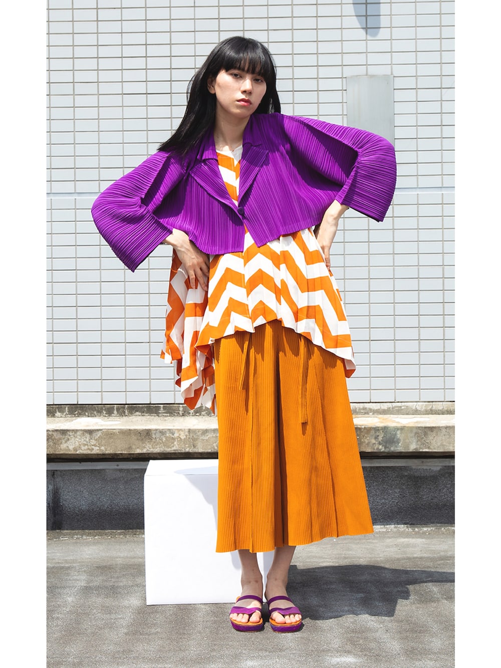 ISSEY MIYAKE プリーツ ガウチョパンツ