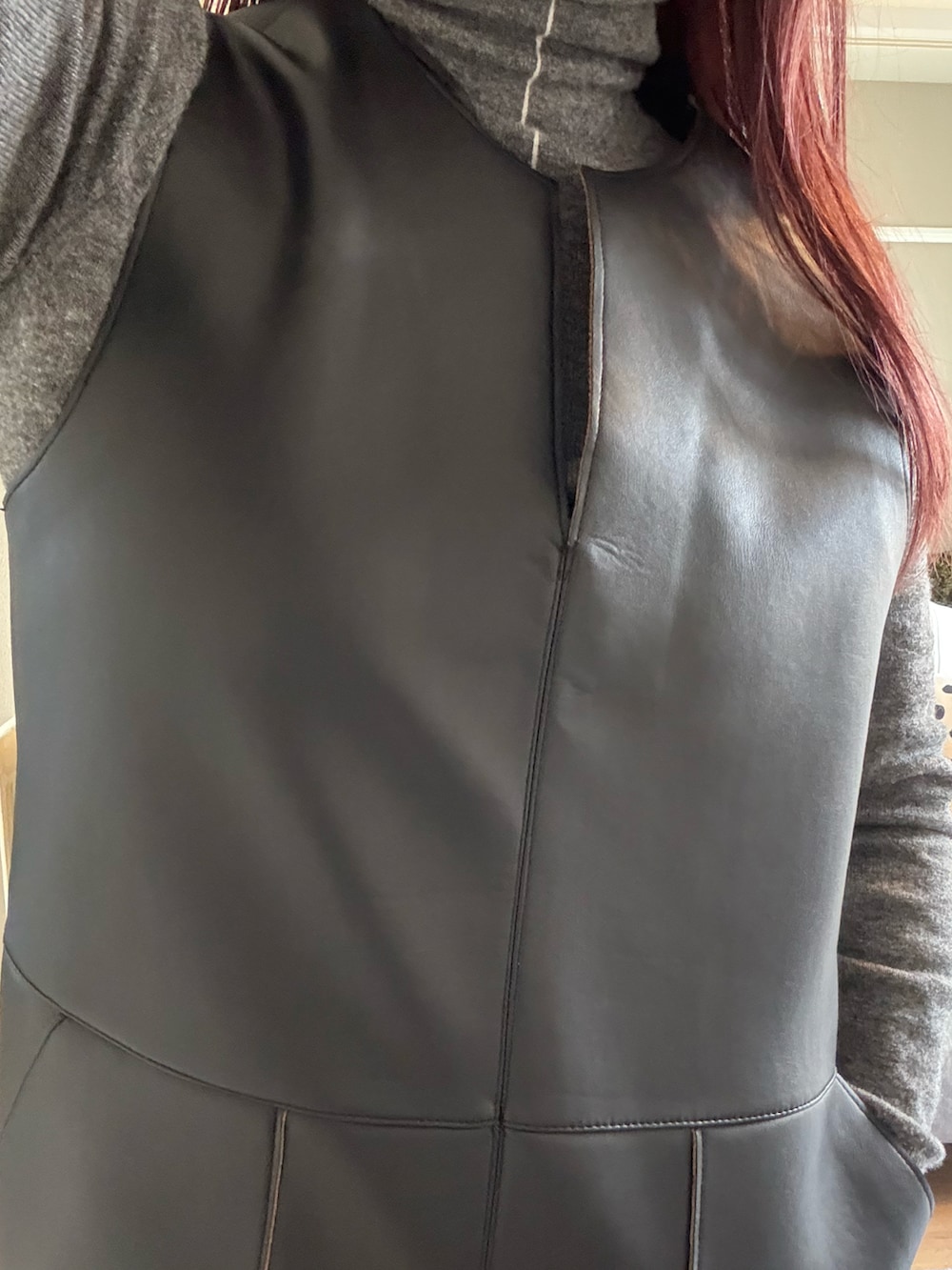 「春めき満開コーデ、ジレ、ジレスタイル、nike shox」｜「ZARAのアイテム（ベスト、ブラック系）」を使った、みけさん（骨格ウェーブ・レディース・157cm）の春コーディネートの2枚目の写真