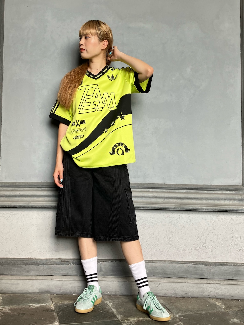 adidas アディダス Adilenium デニムカプリショーツ 24 アディダス Adilenium シーズン2 デニムカプリショーツ