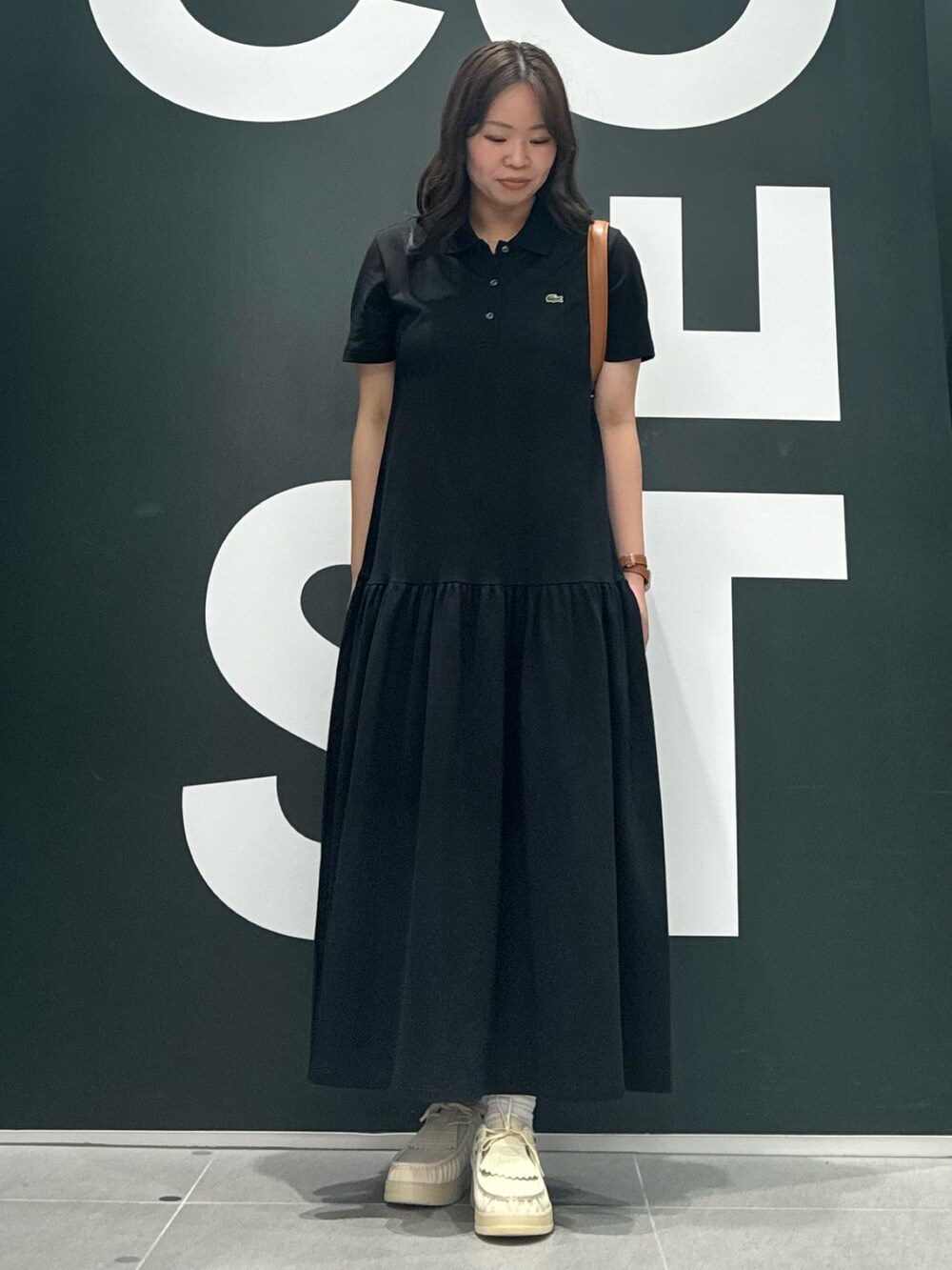 半袖 ラコステ シャツワンピース LACOSTE ラコステ シャツワンピース