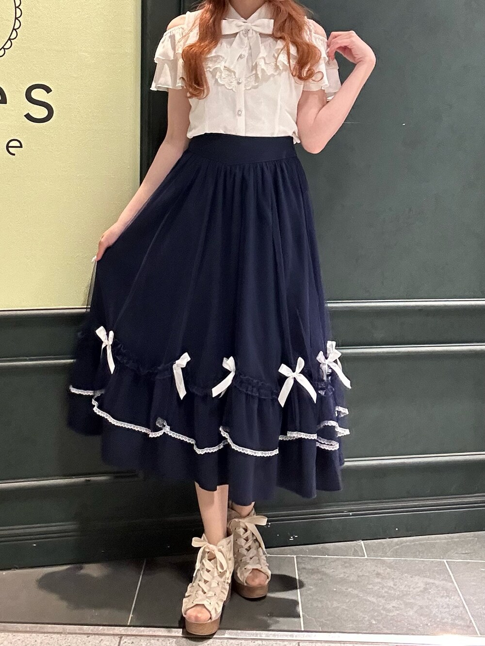 「axes femme POETIQUE、マリン、マリンコーデ、夏コーデ、海コーデ、海」|「axes femme POETIQUEのマリンチャームリボンブラウス(シャツ/ブラウス、ホワイト系)」を使った、まみ 🎀さん(骨格ナチュラル・レディース・167cm)の夏コーディネートの7枚目の写真