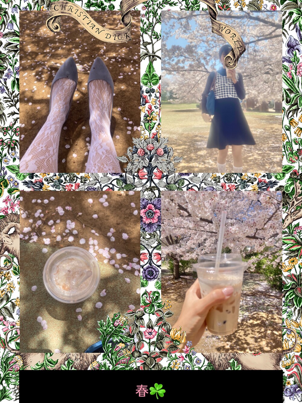 ブラック系のワンピースを着用したレディースの春コーディネートの2枚目の写真