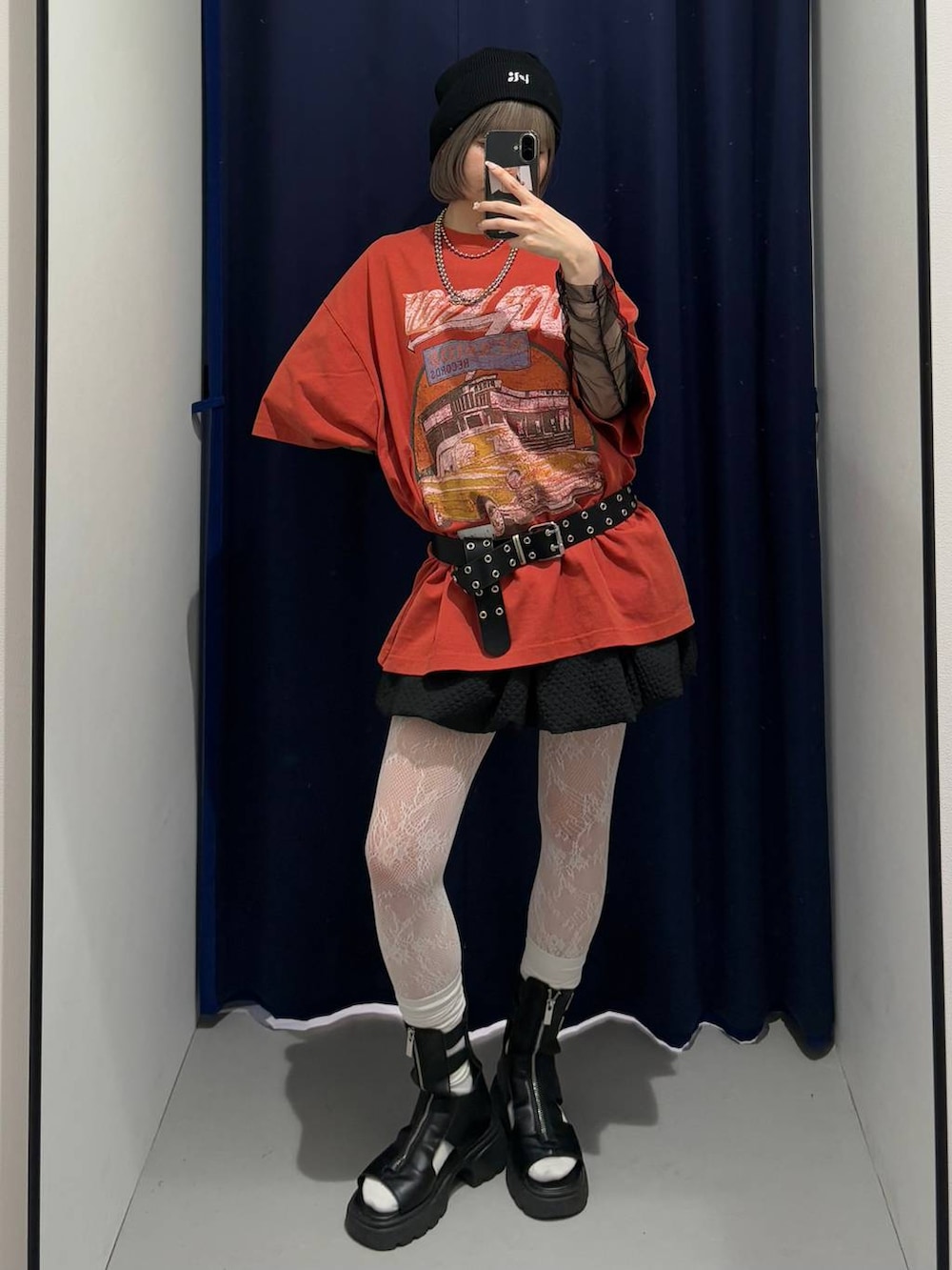 「ガーリー、個性派、モード、メンズライク、Tシャツ、ユニセックス、韓国系、PAGEBOY、ヴィンテージ、PBLIM」｜「PAGEBOYのアソートロングネックレス（ネックレス、シルバー系）」を使った、pisさん（レディース・157cm）の夏コーディネートの5枚目の写真