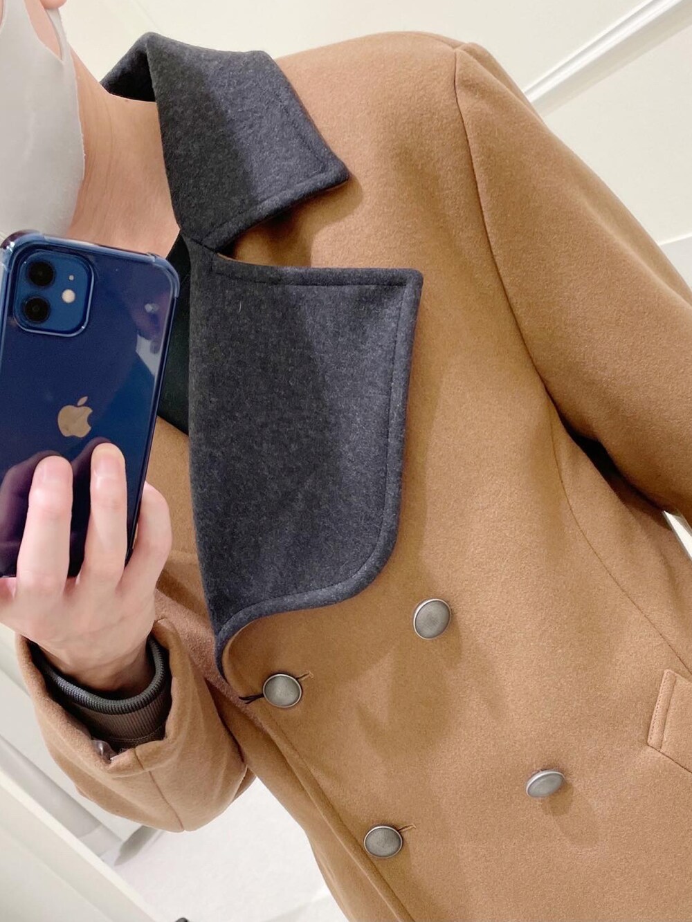「Pコート、メルトン、冬コーデ、大人カジュアル、ランバンオンブルー、滋賀竜王アウトレット」｜「LANVIN en Bleuのアイテム（ジャケット/アウター、ブラウン系）」を使った、Daisuke Morimotoさん（メンズ・178cm）の秋コーディネートの2枚目の写真