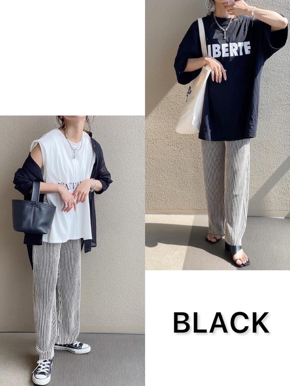 ホワイト系のTシャツ/カットソー、ベージュ系のシャツ/ブラウス、ピンク系のシャツ/ブラウスを着用したレディースの春コーディネートの2枚目の写真