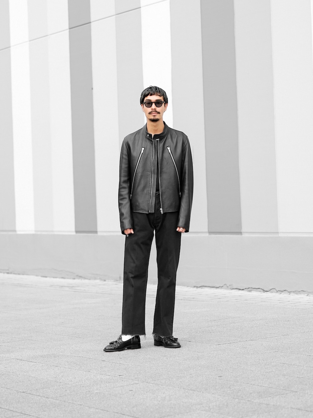 minimal +α｜Maison Margielaのライダースジャケットを使った