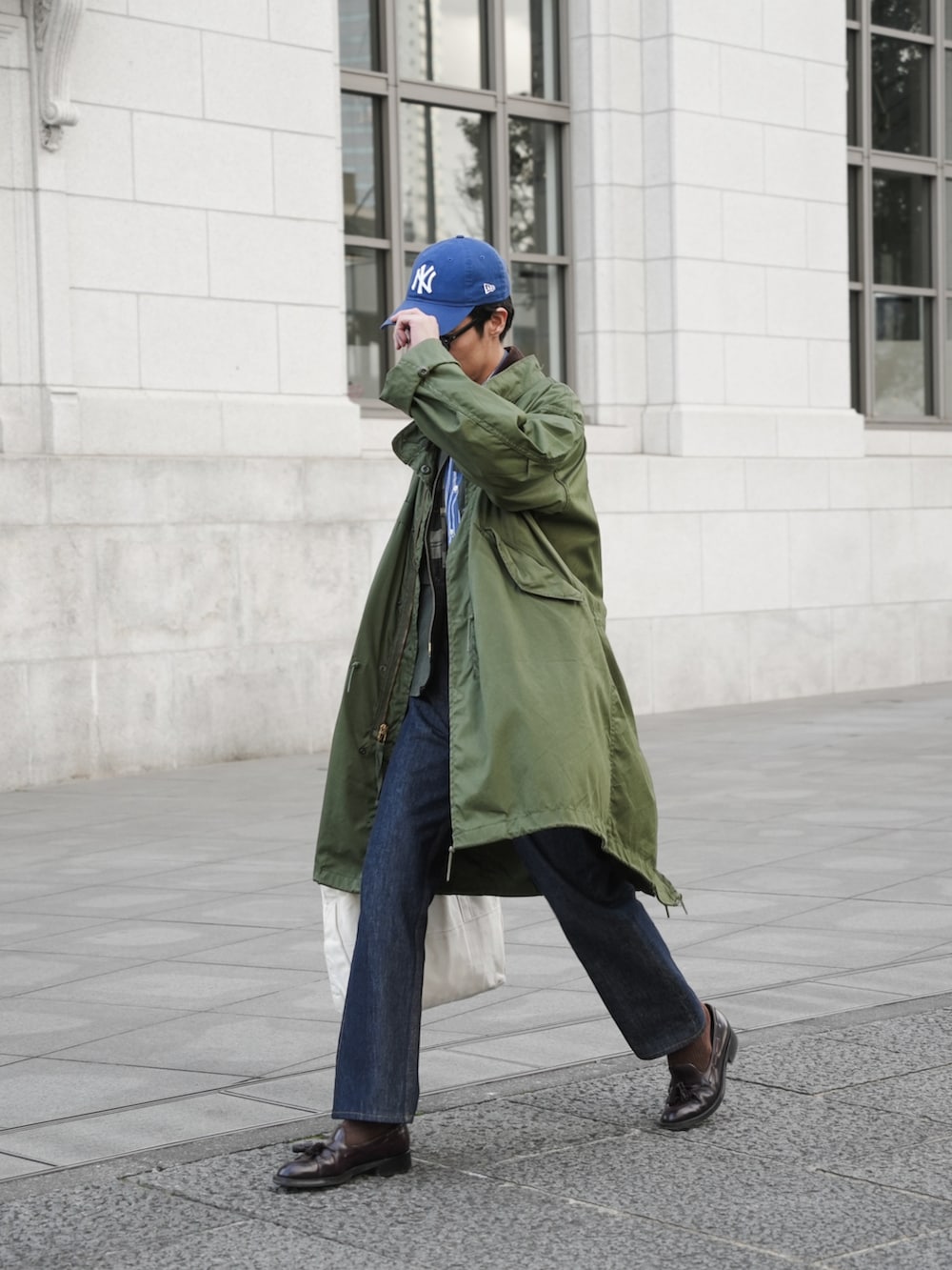 「秋っぽコーデ更新中、おしゃれさんと繋がりたい、M65、バブアー、Barbour、モッズコート、AURALEE、秋服、大人カジュアル、デートコーデ」｜「BarbourのBARBOUR/バブアー　SPEY スペイ MWX1212（ブルゾン、グリーン系）」を使った、minimal +αさん（メンズ・173cm）の秋コーディネートの5枚目の写真