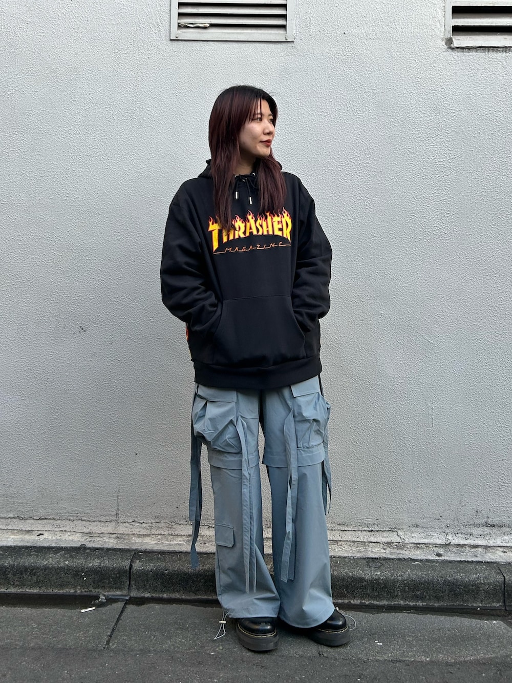 AKICA(jouetie)｜THRASHERのパーカーを使ったコーディネート - WEAR