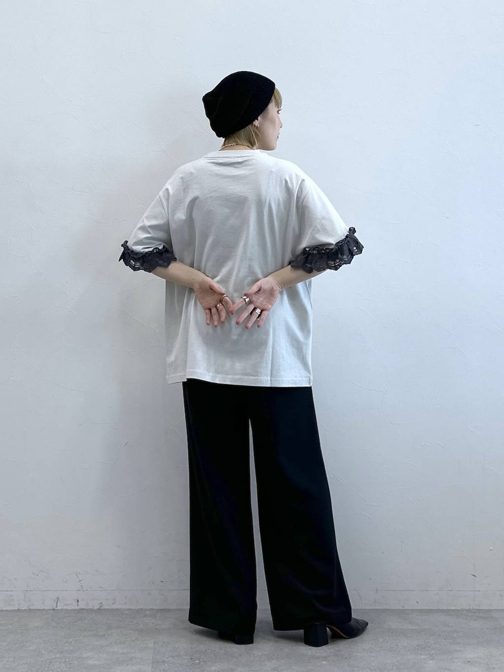 「RAGEBLUEのアソートカラービーニー（ニットキャップ/ビーニー、ブラック系）」を使った、たけおさん（レディース・157cm）の夏コーディネートの6枚目の写真