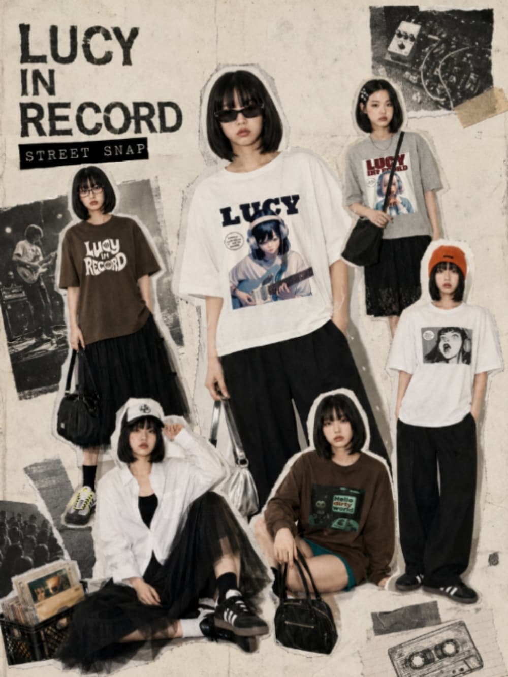 シルバー系のスニーカー、ブラック系のスカート、ホワイト系のTシャツ/カットソーを着用したレディースの夏コーディネートの2枚目の写真
