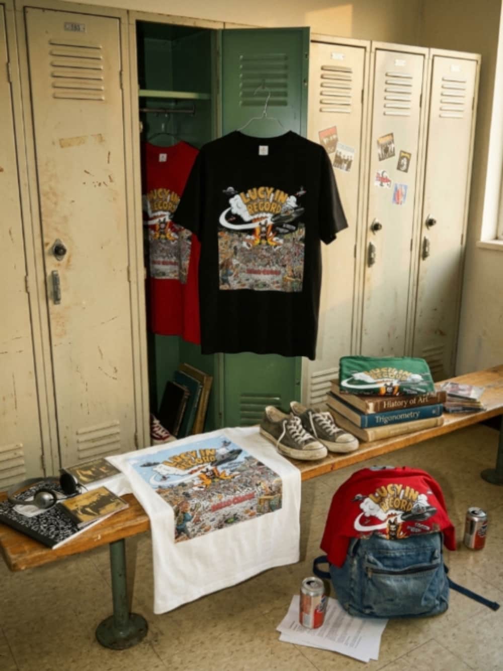 ホワイト系のスニーカー、ホワイト系のその他パンツ、ブラック系のTシャツ/カットソーを着用したレディースの秋コーディネートの5枚目の写真
