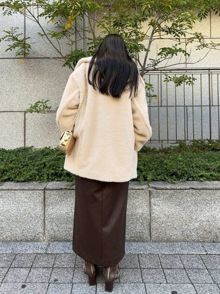 ECOPELボアミドルコートを使った人気ファッションコーディネート - WEAR