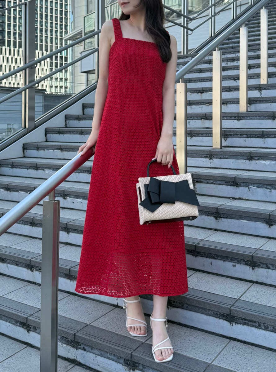 フレイアイディー ワイドストラップフレアワンピース FRAY I.D