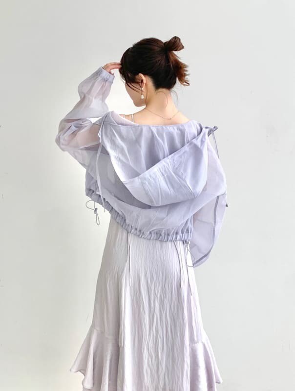 フレイアイディー 【PUMA】 シアーオーガンジーショートブルゾン FRAY