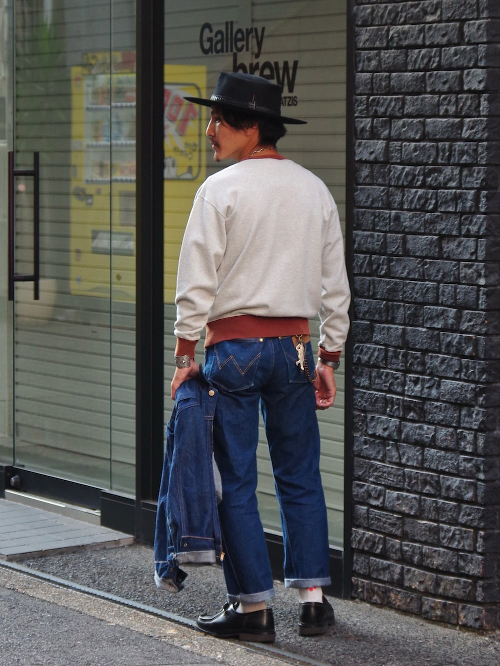 164164(Lee ルクア大阪店)｜Wranglerのデニムジャケットを使った