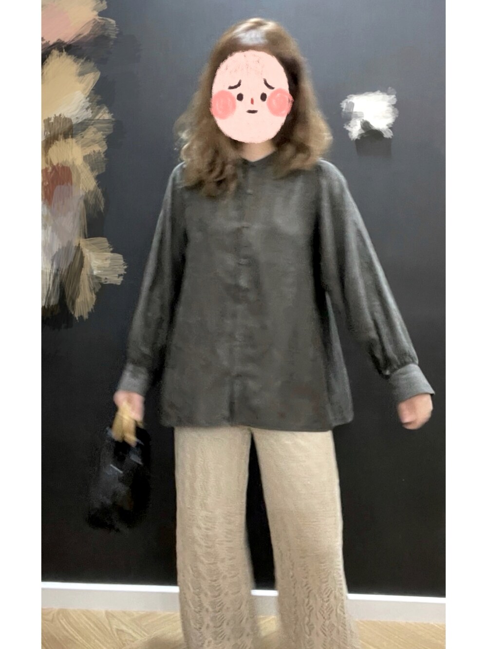 「ootd、oversize、基础款、通勤穿搭」｜「couture broochの【マルチWAY】フェイクファーベスト付きモッズコート（モッズコート、グリーン系）」を使った、daboox2さん（レディース・158cm）の冬コーディネートの3枚目の写真