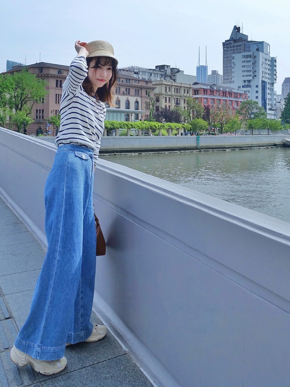 【T 】ZARA コントラスト パンツ デニム セットアップ 06164151407-p.jpg?ts=