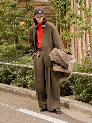 Knit docking fur jacket/ニットドッキングファージャケット・ブルゾン