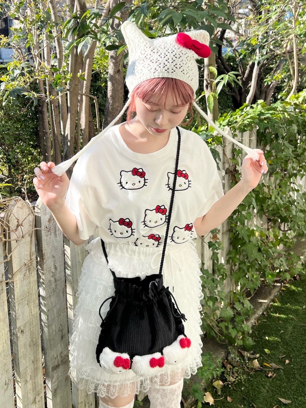 merry jenny ハローキティ もこもこショルダーbag ホワイト merry jenny ハローキティ もこもこショルダーbag ホワイト 【公式通販】