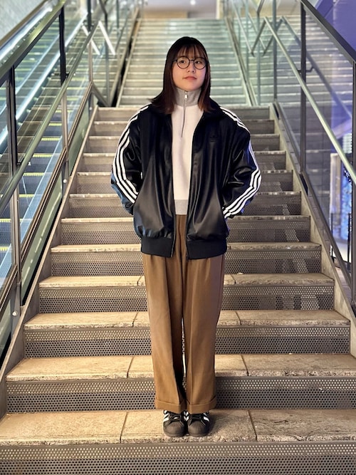 フェイクレザー アディカラー スリーストライプス ルーズ ファイヤーバード XL フェイクレザー アディカラー スリーストライプス ルーズ