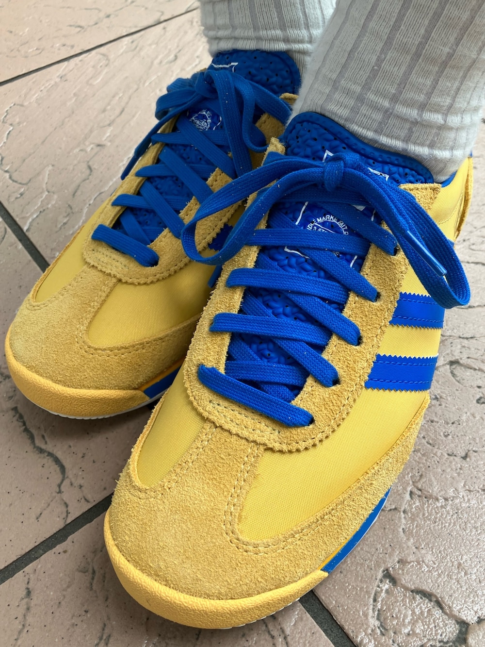 ★adidas OG★LSジャージ★イエロー/ブルー★ adidas originals アディダス ベッケンバウアー トラックトップ