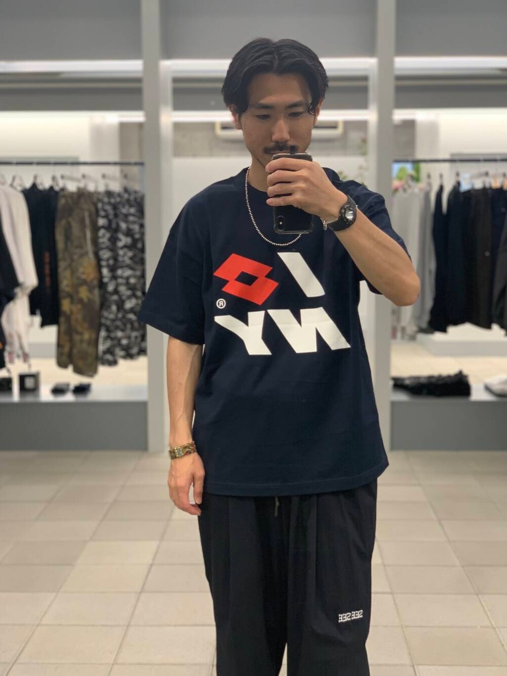 「大人カジュアル、夏コーデ、リラックス、tシャツコーデ、大人リラックス、lotto」｜「LOTTOのLOTTO　I LOSANGA NY T-SHIRTS（Tシャツ/カットソー、ブルー系）」を使った、KUROKAWA DAIKIさん（メンズ・168cm）の夏コーディネートの3枚目の写真