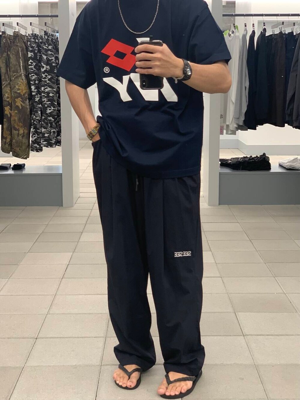 「大人カジュアル、夏コーデ、リラックス、tシャツコーデ、大人リラックス、lotto」｜「LOTTOのLOTTO　I LOSANGA NY T-SHIRTS（Tシャツ/カットソー、ブルー系）」を使った、KUROKAWA DAIKIさん（メンズ・168cm）の夏コーディネートの5枚目の写真