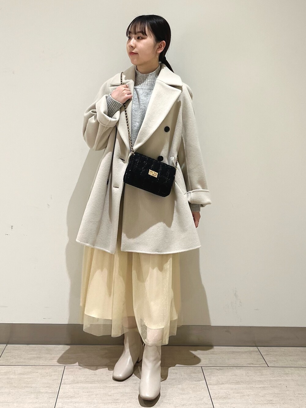 ノーリーズソフィ　シャルムビーバーピーコート　38 NOLLEY'S Sophi コート ピーコート シャルムビーバーピーコート