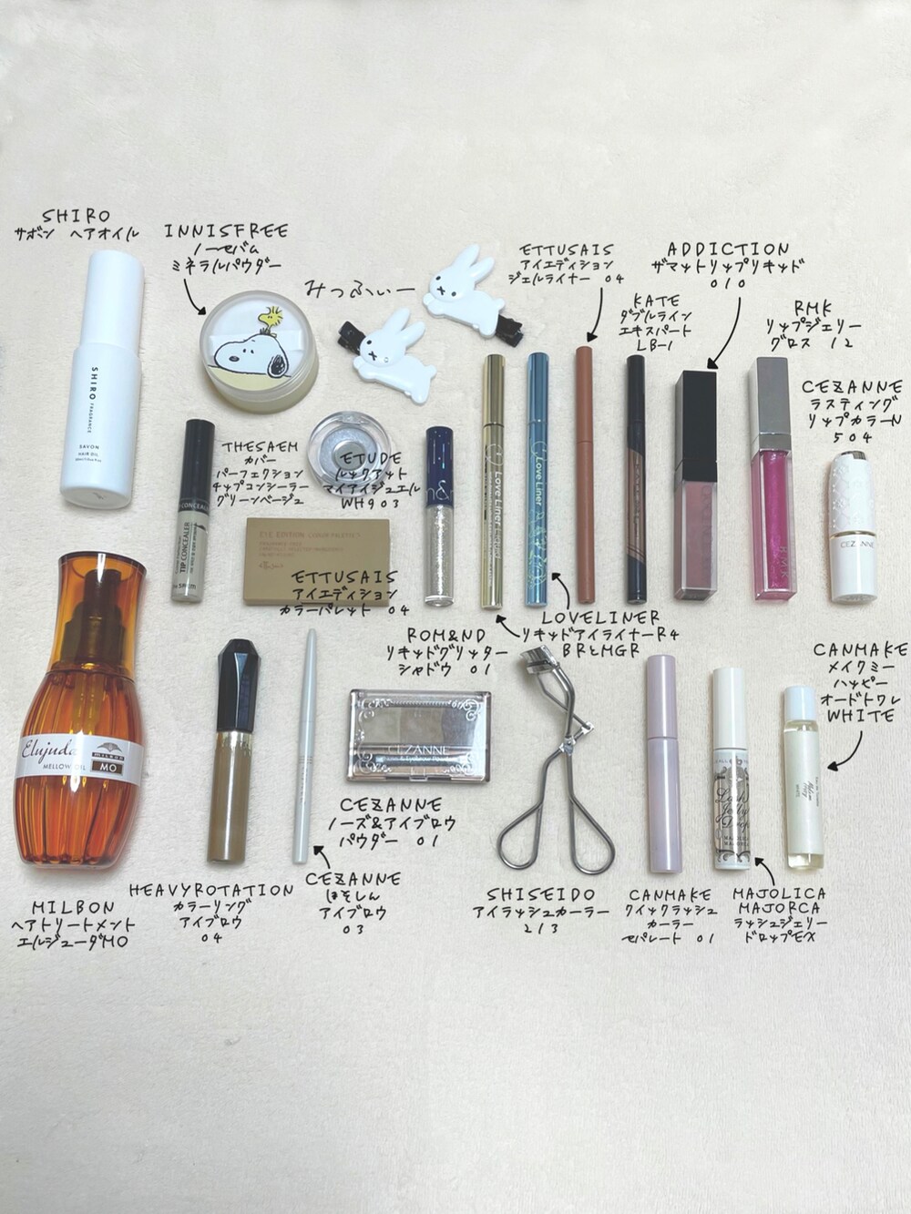 ブルー系のカーディガン/ボレロ、ホワイト系のTシャツ/カットソー、ホワイト系のその他パンツを着用したレディースの冬コーディネートの3枚目の写真