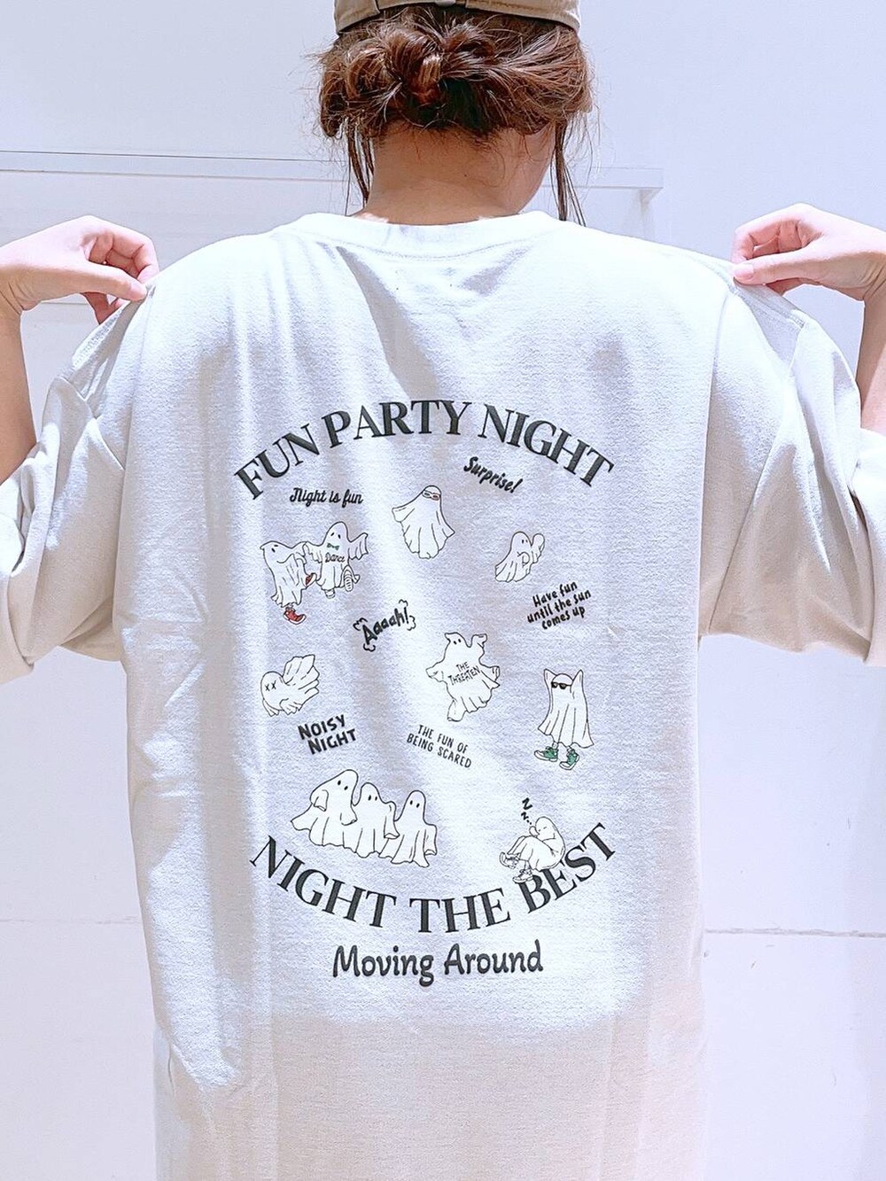 「低身長、着痩せ・細見え、体型カバー、カジュアル、カジュアルコーデ、夏コーデ、Tシャツ、スカート、サンダル、ママコーデ、女子ウケ」｜「LAKOLEの3ドロストラージショルダーバッグ / 253062（ショルダーバッグ、ブラック系）」を使った、ヨシピーさん（レディース・154cm）の春コーディネートの6枚目の写真