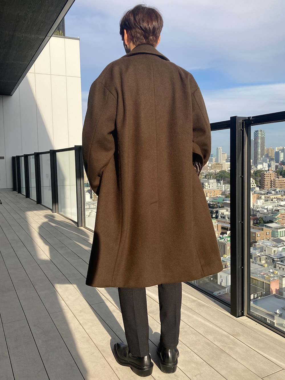 PUBLIC TOKYO チェスターコート ブラウン PUBLIC TOKYO ブラウン チェスターコート M