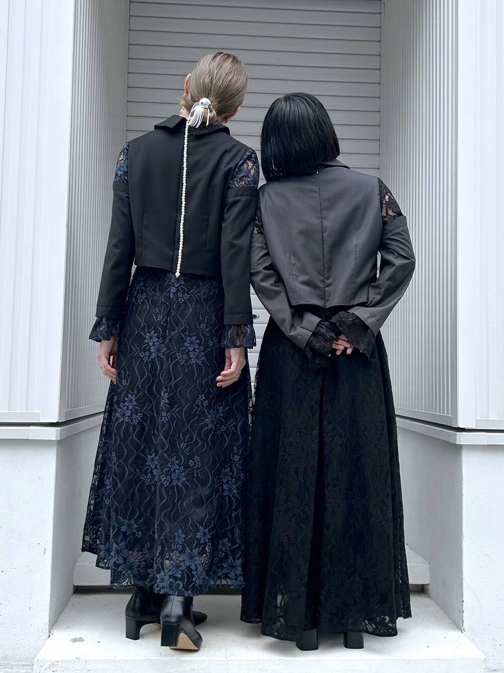 「若見え、モード、カジュアル、HARE、女子会、きれいめ、高見え、着痩せ・細見え、着痩せ、ワンピース、結婚式2次会、デート/ロマンティック」｜「HAREのチェーンコンビメタルボールイヤリング(HARE)（イヤリング、シルバー系）」を使った、inhhhan®さん（レディース・165cm）の夏コーディネートの3枚目の写真