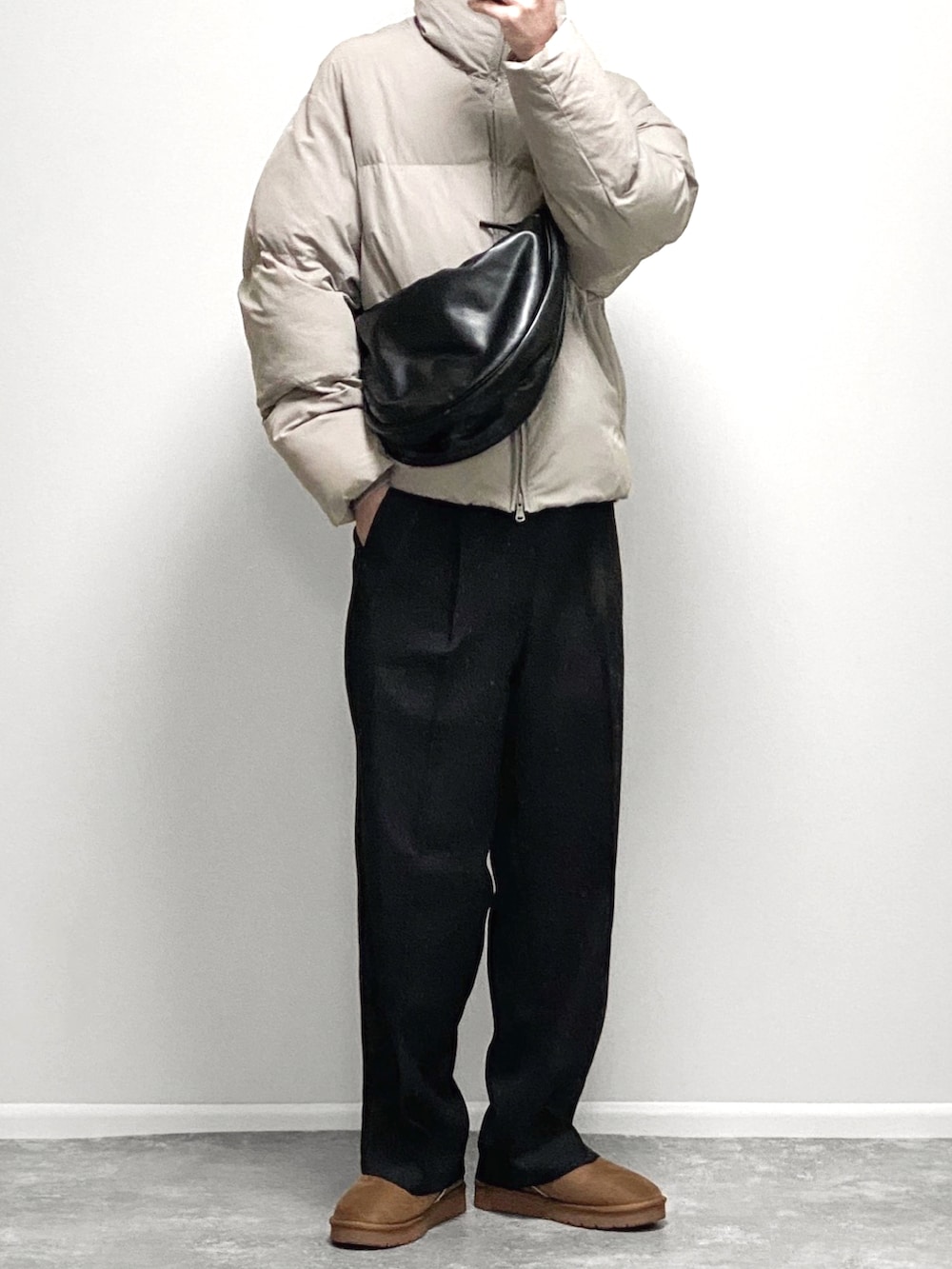 「バルトロライトジャケット、バルトロ、THE NORTH FACE、ダウンジャケット、カーゴパンツ、休日スタイル、プチプラ、GU、UNIQLO、ノームコア、エアフォースワン、冬を彩る色いろコーデ」｜「THE NORTH FACEの【THE NORTH FACE / ザ ノースフェイス】Baltro Light Jacket（ダウンジャケット/コート、ブルー系）」を使った、gakuさん（骨格ウェーブ・メンズ・173cm）の冬コーディネートの2枚目の写真