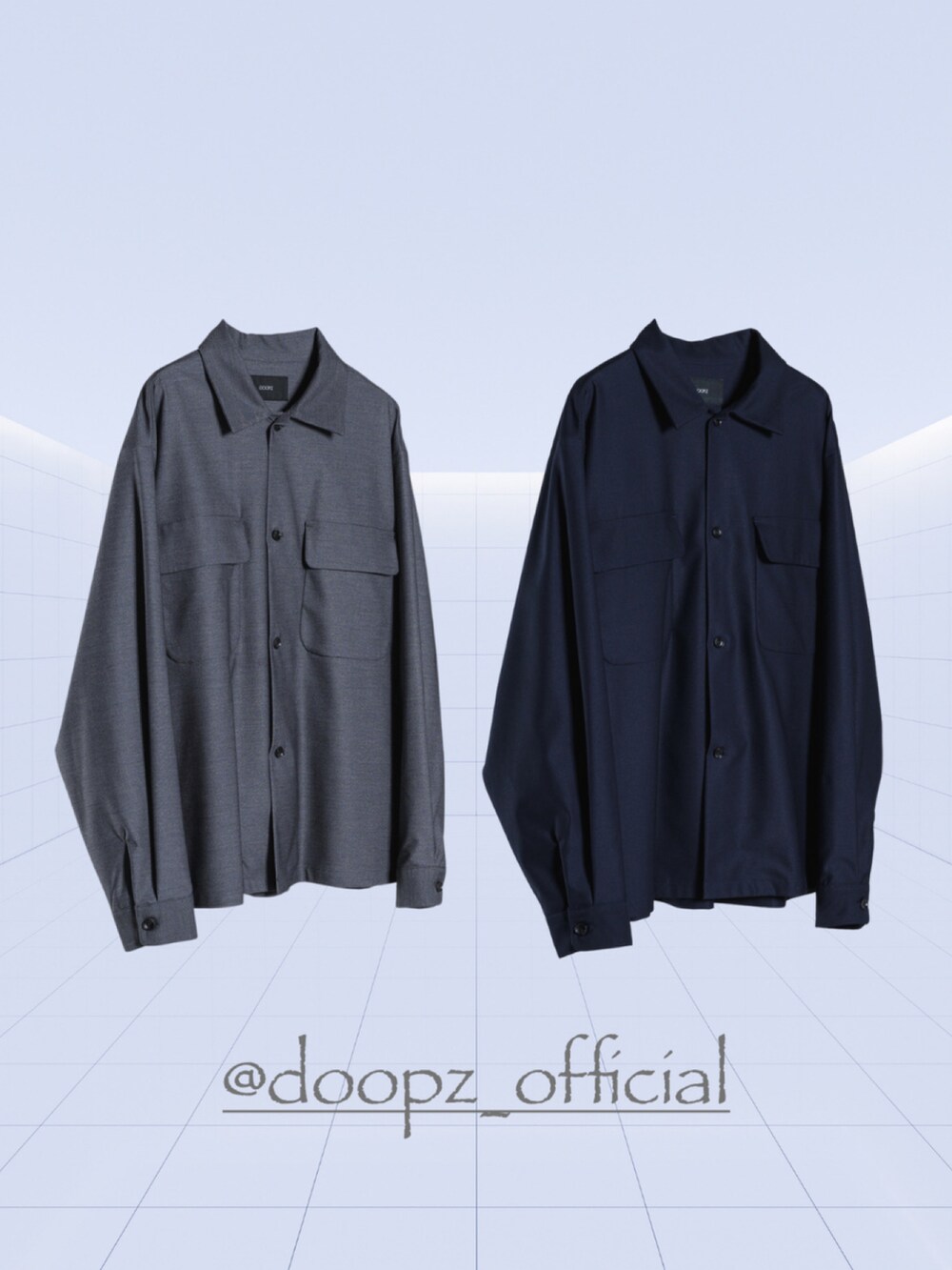 「春コーデ、CPOシャツ、タートルネック、デニムパンツ、ラフ、キレイめコーデ、カジュアルコーデ、今日のコーデ」｜「DOOPZのLoose drape CPO shirt/ルーズドレープCPOシャツ（シャツ/ブラウス、グレー系）」を使った、とっしーさん（メンズ・184cm）の冬コーディネートの2枚目の写真