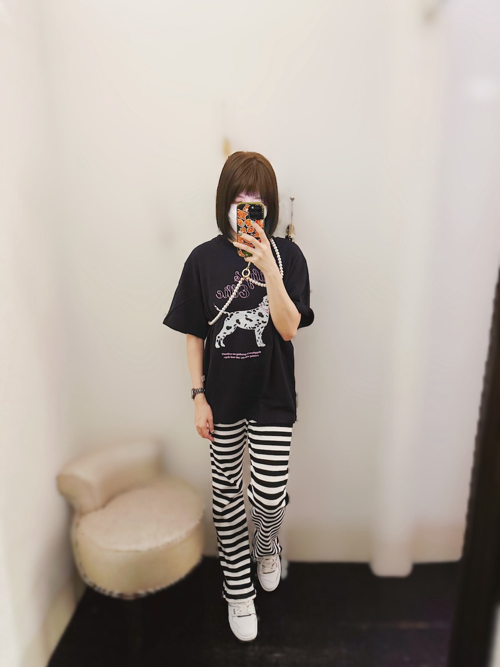 「PAZZO、New Balance、new balance 550、ニューバランス、ニューバランス550」｜「NEW BALANCEのBB550（スニーカー、ホワイト系）」を使った、Ja̲s̲m̲i̲n̲e̲🐈  さん（レディース・163cm）の秋コーディネートの2枚目の写真