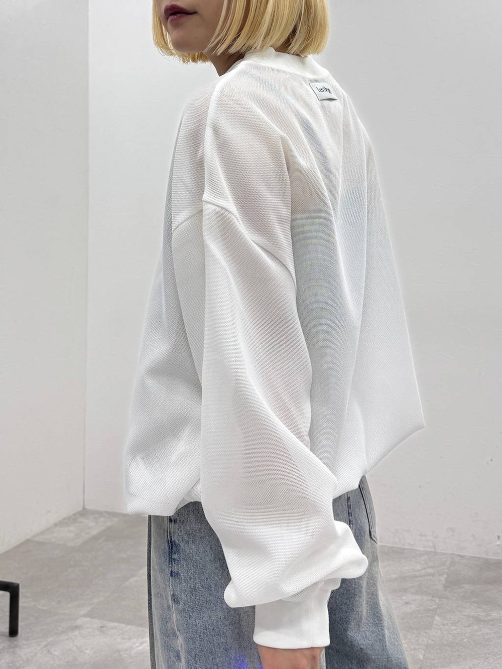 「低身長、JEANASIS」｜「JEANASISのカラータックデニムワイドパンツ/322713（デニムパンツ、ブルー系）」を使った、ミサ(JEANASiS)さん（レディース・155cm）の春コーディネートの5枚目の写真