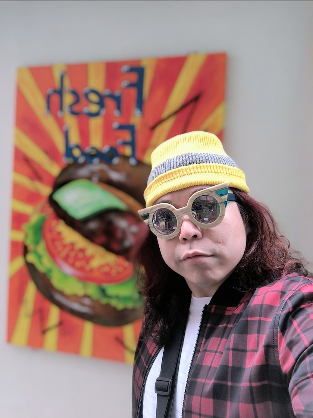 「Sergio Rossi x PUMAのアイテム（スニーカー、イエロー系）」を使った、Panda Ngさん（メンズ・180cm）の春コーディネートの5枚目の写真
