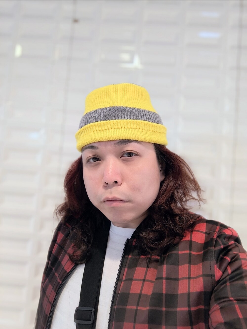 「Sergio Rossi x PUMAのアイテム（スニーカー、イエロー系）」を使った、Panda Ngさん（メンズ・180cm）の春コーディネートの2枚目の写真