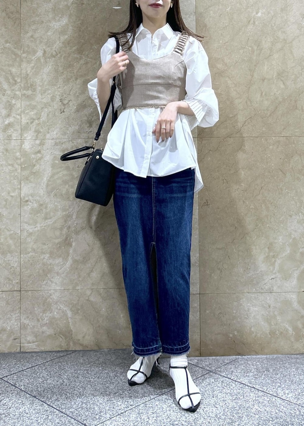 yuukaさんの「【洗える】アイラインウォシュデニムスカート（VIS）」を使ったコーディネートの9枚目の写真