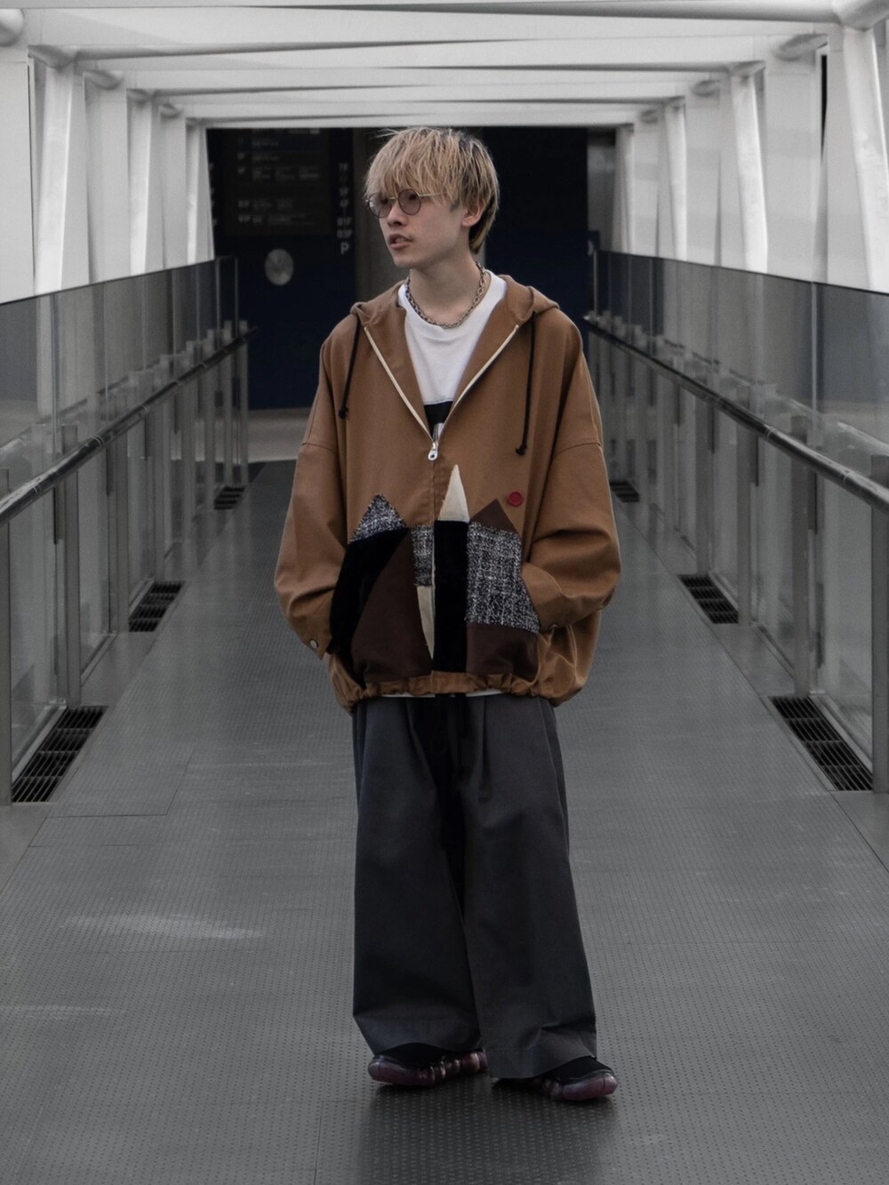 UNDERCOVER イヤマフ期 ニット転写マウンテンパーカー グラデ 2 Taká2nd☂️｜SHINYAKOZUKAのパーカーを使ったコーディネート - WEAR
