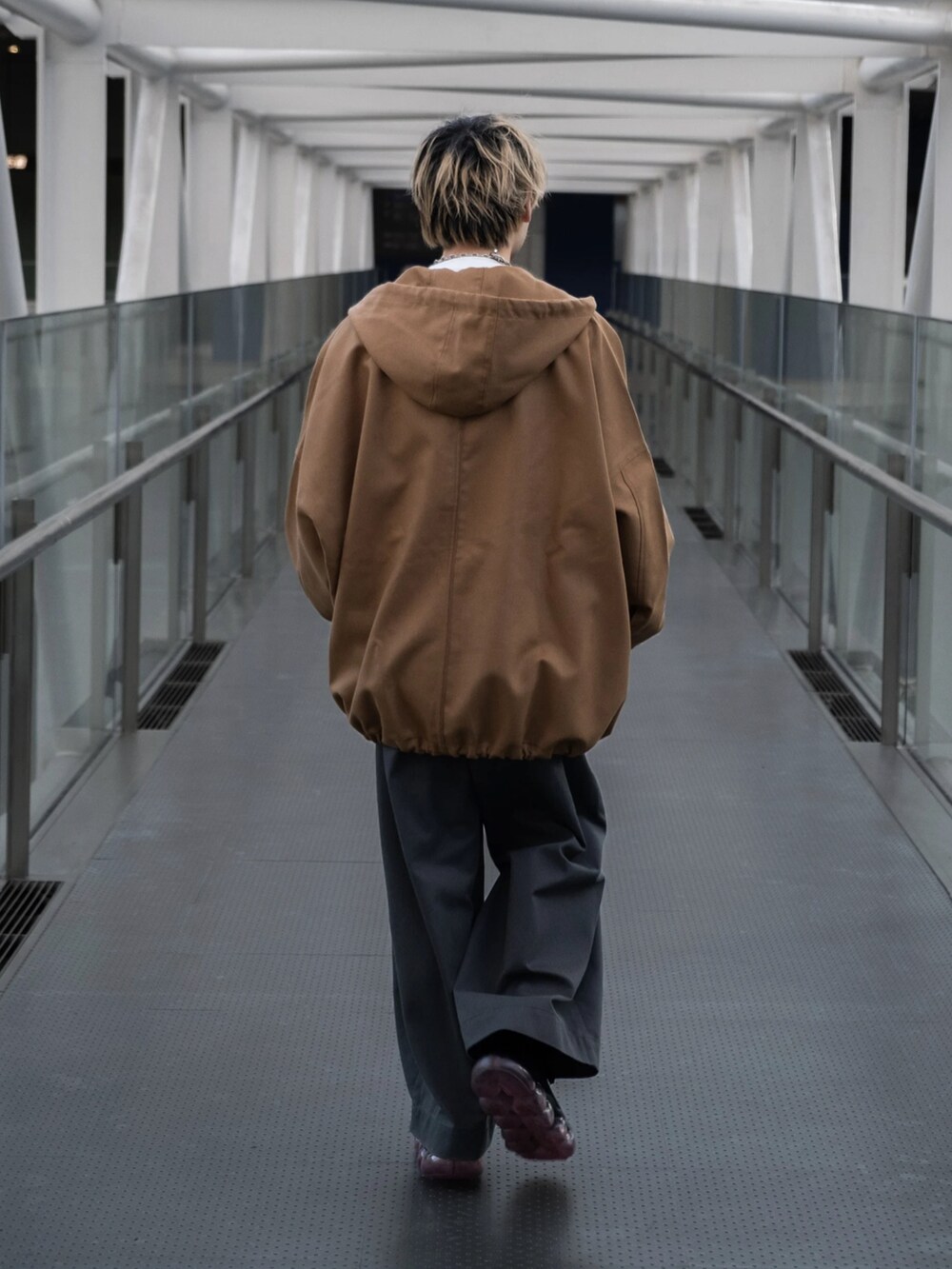 UNDERCOVER イヤマフ期 ニット転写マウンテンパーカー グラデ 2 Taká2nd☂️｜SHINYAKOZUKAのパーカーを使ったコーディネート - WEAR