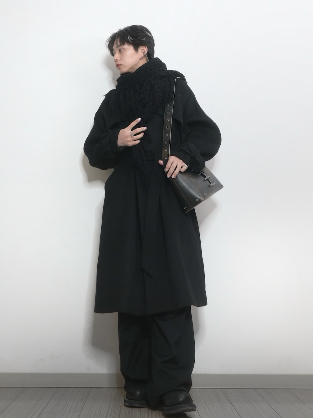 HARE  NEOフラシベルトウールコート　2023AW ロングコート　美品 HARE（ハレ）の「NEOフラシベルトウールコート(HARE)（ステンカラー