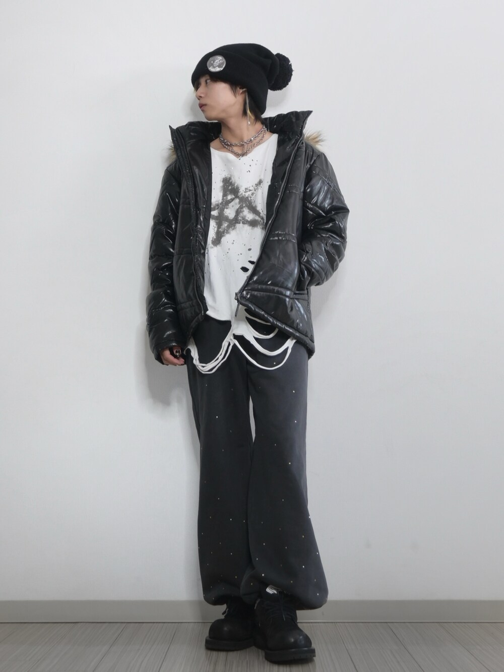 GRANCY たかと氏着用 ナイロンパンツ 黒 TAKATO｜GRANCYのその他パンツを使ったコーディネート - WEAR