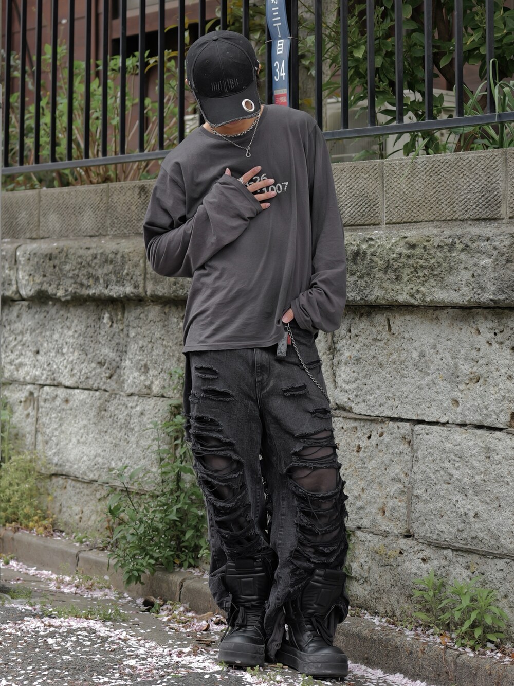 GRANCY】Shirred Damage design Cotton Pants / シャーリングダメージ