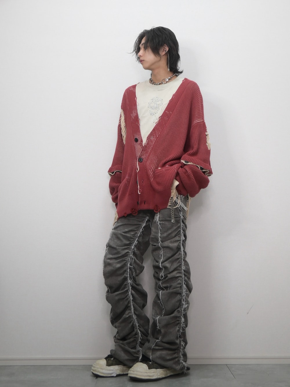 #*】様 grancy ディストラクションデザインビッグカーディガン　たかと着用 GRANCY（グランシー）の「【GRANCY】DestructionDesign