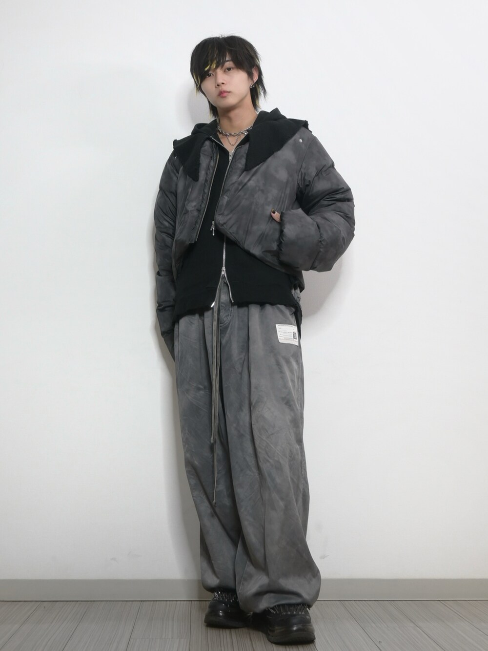 【GRANCY】プリントショートリアルダウン M ダブルジップ ショート丈 短丈 GRANCY（グランシー）の「【GRANCY】Printed Short Real Down