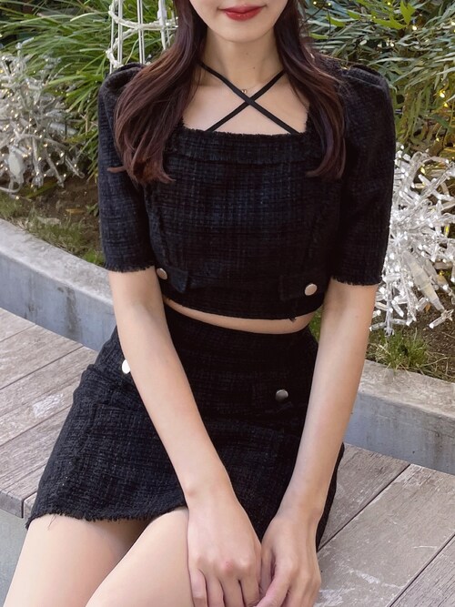 黒崎みさ×eat me ツイードセットアップ